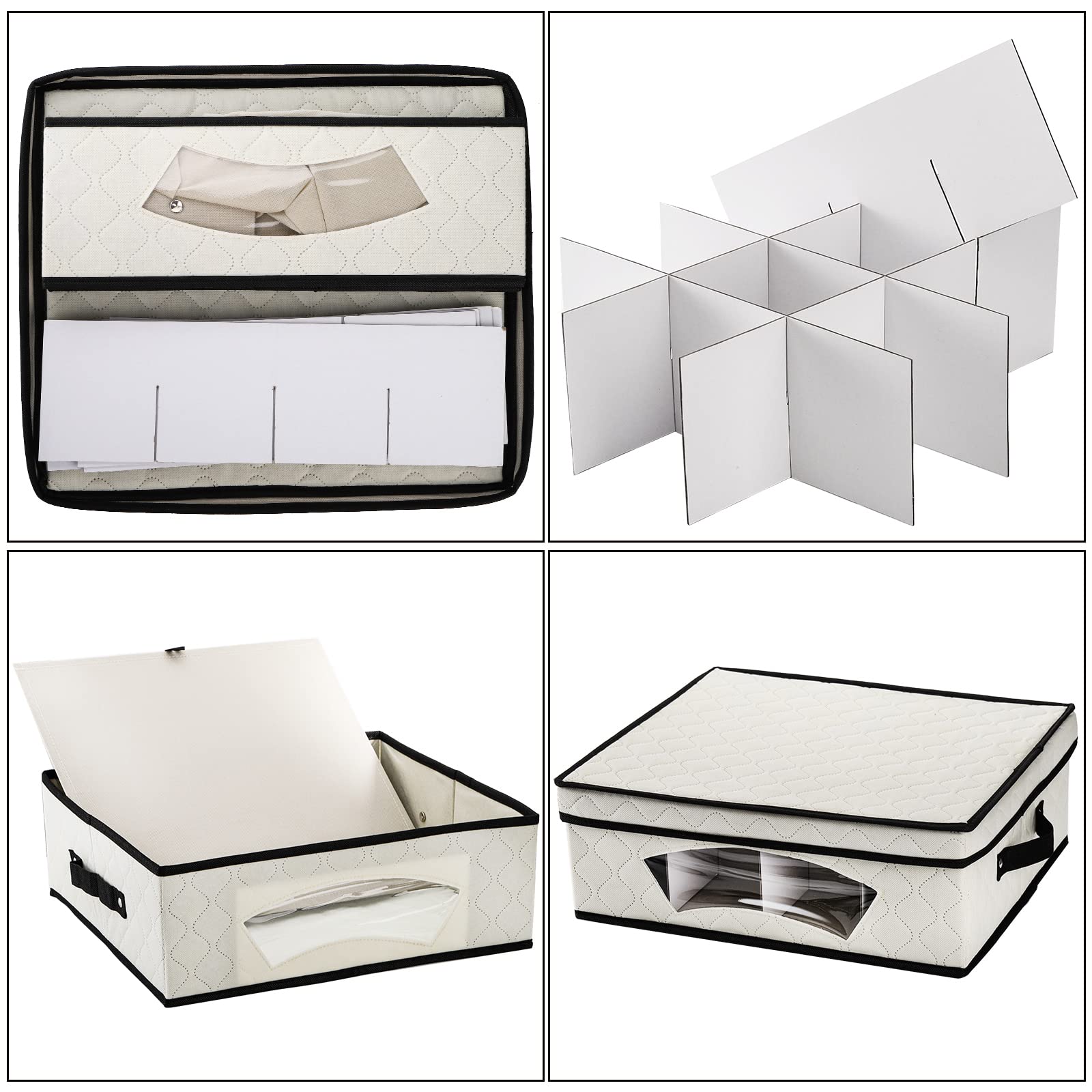 Dicunoy soft-padding inserts cushion delicate glassware.