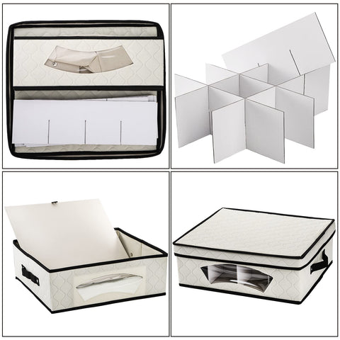 Dicunoy soft-padding inserts cushion delicate glassware.