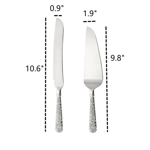 Dicunoy wedding cake server with engraved handle for stylish cake serving