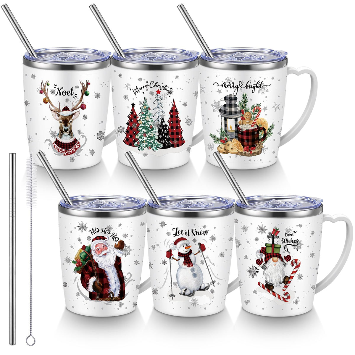 Didaey buffalo plaid 11oz mug with a sturdy handle for cozy winter beverages.