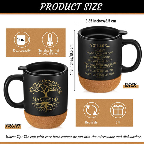 Didaey Christian mugs with lid featuring Bible verses for daily inspiration