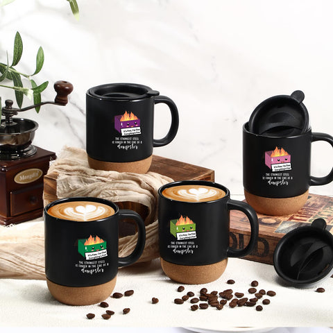Didaey mug with removable cork base, dishwasher-safe when cork is removed