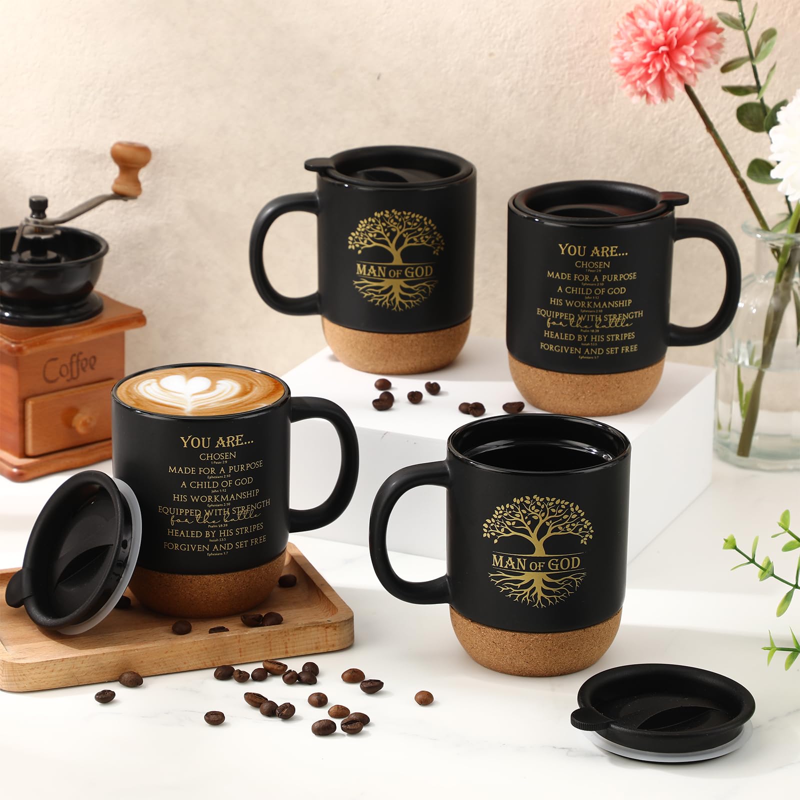 Didaey elegant black mugs for home or office use