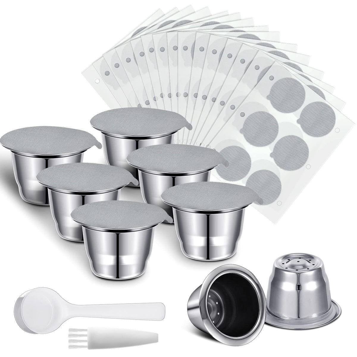 Didaey reusable espresso capsules stainless steel set for eco-friendly home brewing