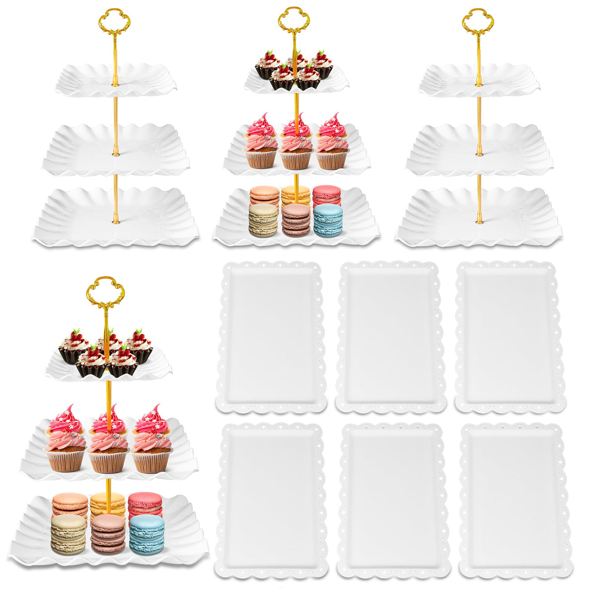 DIDROOM dessert table display set assembled for elegant pastries on display