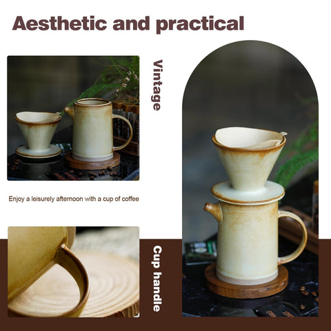 DIF DECO ceramic coffee dripper—clean extraction and odor-free brewing