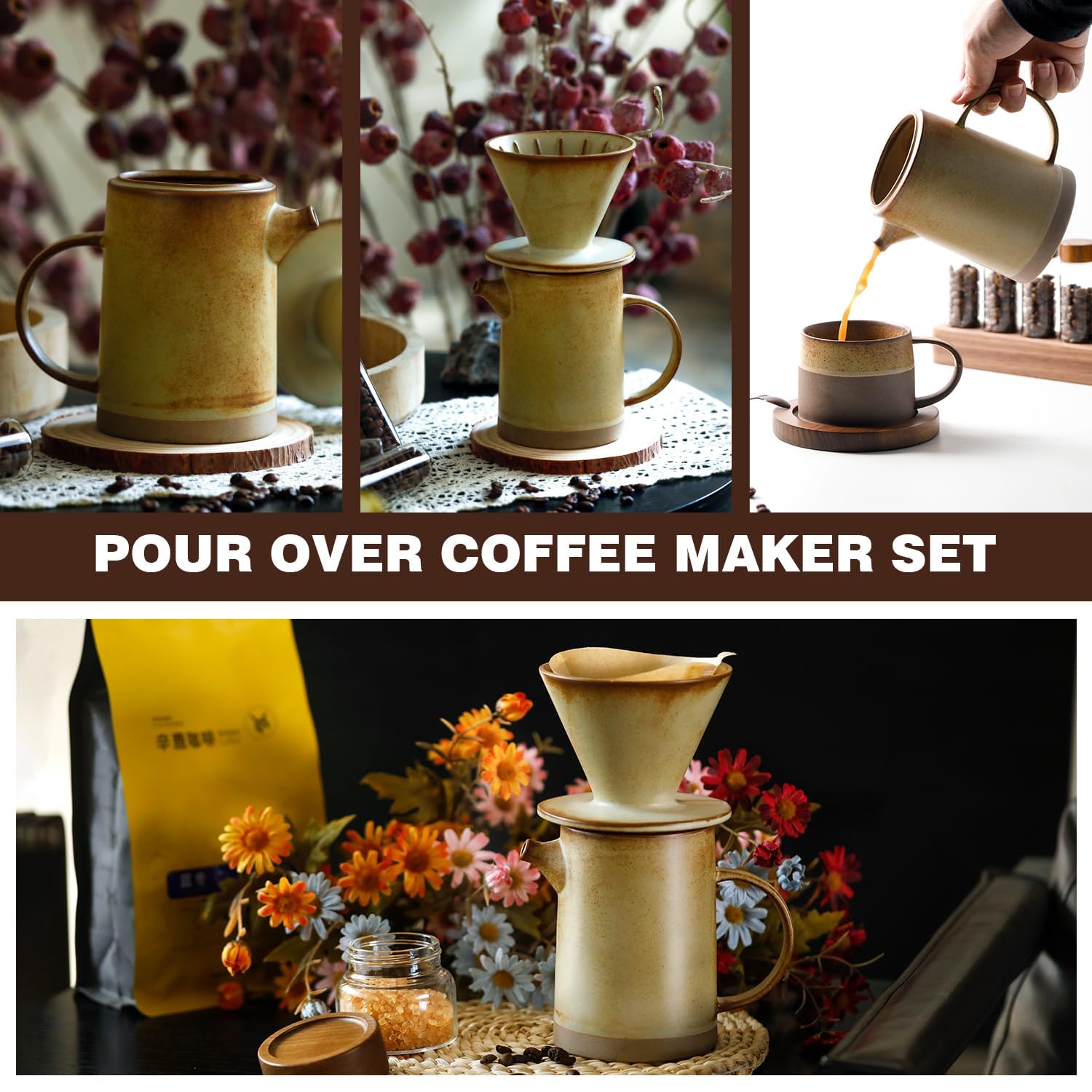 DIF DECO pour over set—perfect for 1-2 servings at home or cafe