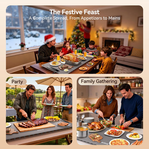 DIGIX mat works with stainless steel, cast iron, ceramic, and glass cookware.