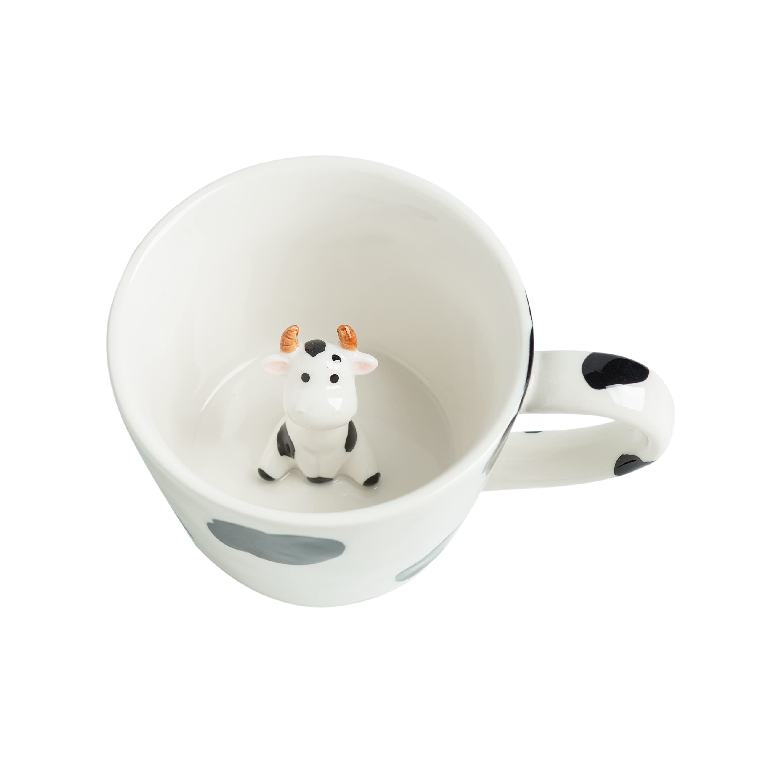 DIHOclub cow ceramic cup with hidden 3D cow inside for playful coffee moments.
