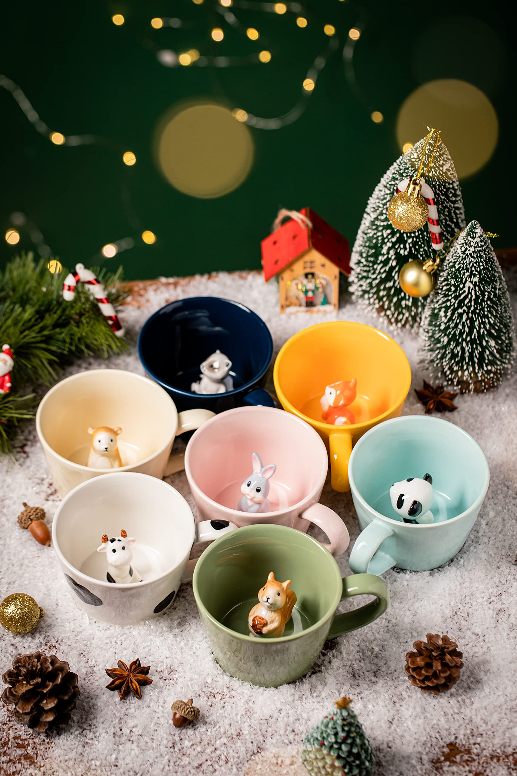 DIHOclub Racoon mug 12 oz dark blue adds color to kitchen shelves.