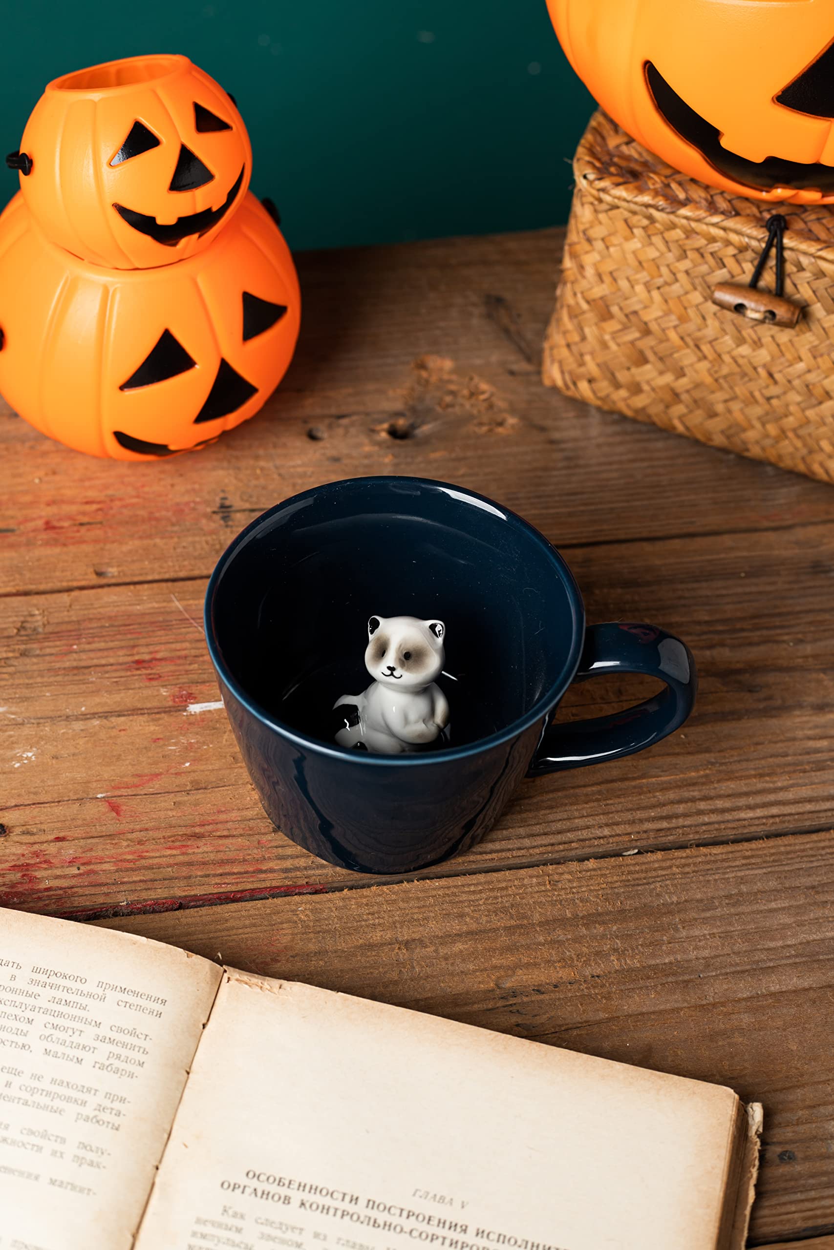 DIHOclub Racoon mug hidden bottom reveal as you sip.