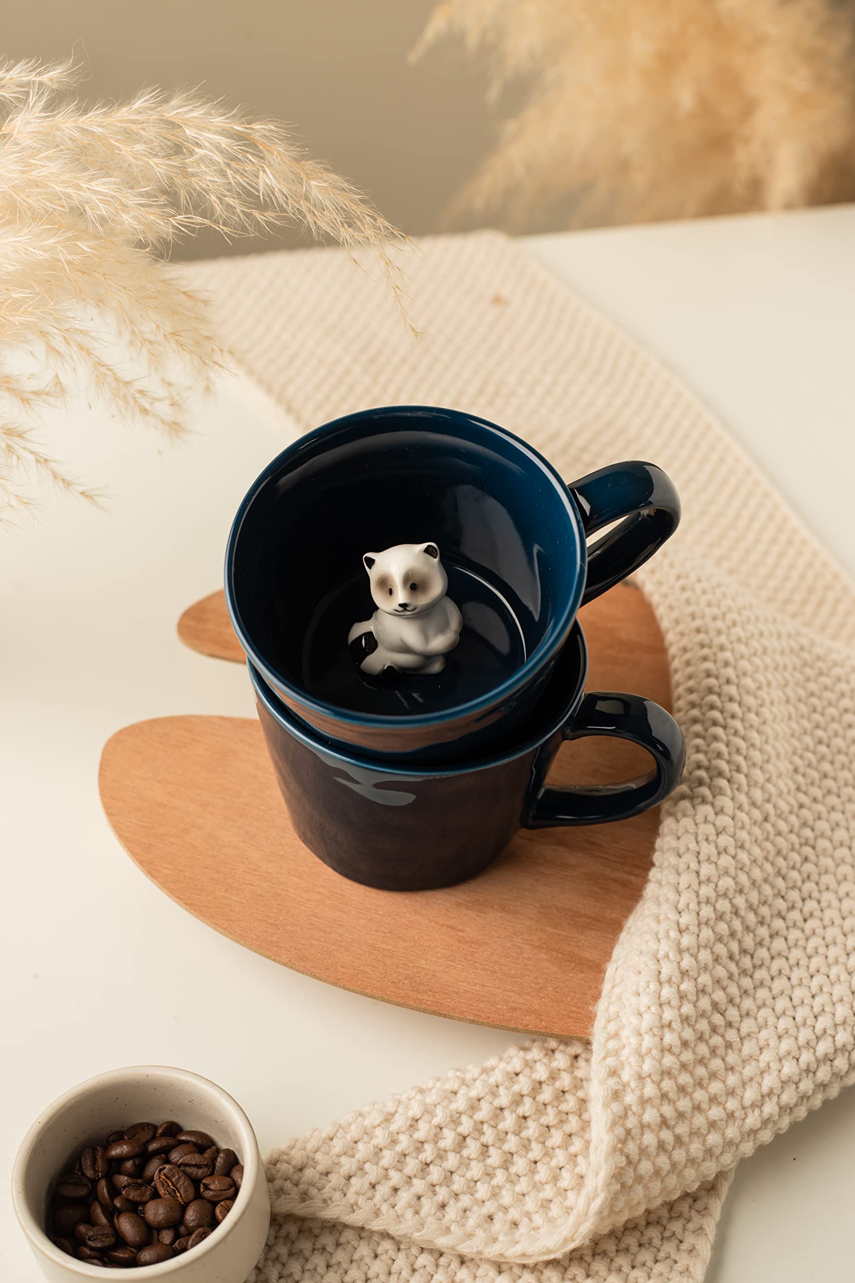 DIHOclub Racoon mug versatile for hot or cold drinks at home or office.