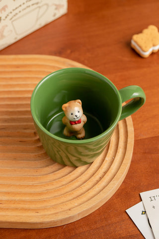 DIHOclub 3D bow-tie bear design adds playful charm to your mug.