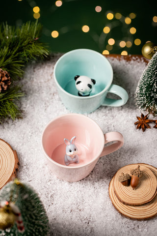 DIHOclub cup reveals a hidden bunny at the bottom, a fun surprise.