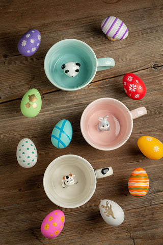DIHOclub office mug brightening breaks with a cheerful bunny design.