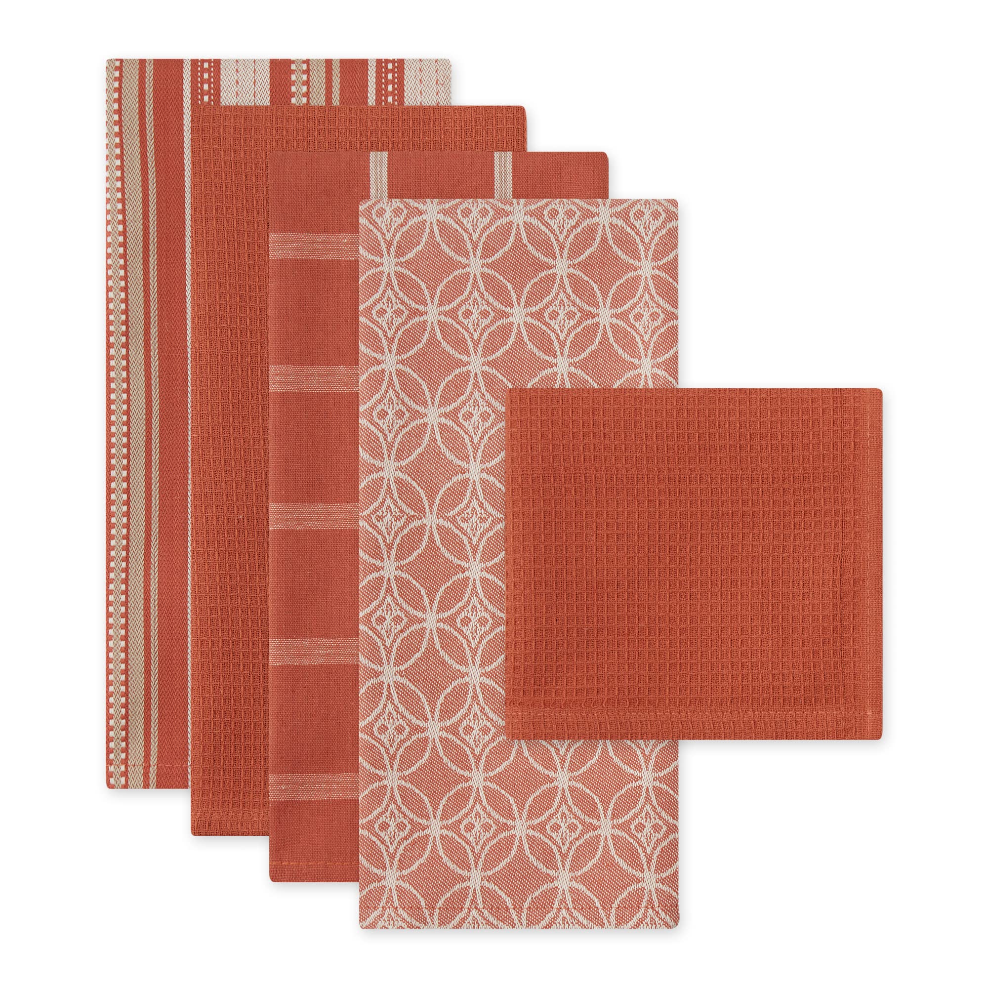 DII assorted woven dishtowel 18x28 pattern B absorbent quick cleanup