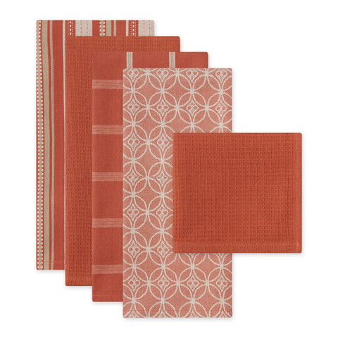 DII assorted woven dishtowel 18x28 pattern B absorbent quick cleanup