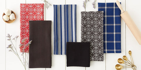 DII towels displayed on counter illustrate quick-dry performance in busy kitchens.