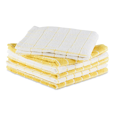 DII dishcloths yellow 12x12, lint-free to keep glassware sparkling
