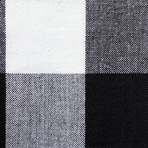 DII buffalo check runner close-up cotton texture enhances cozy ambience