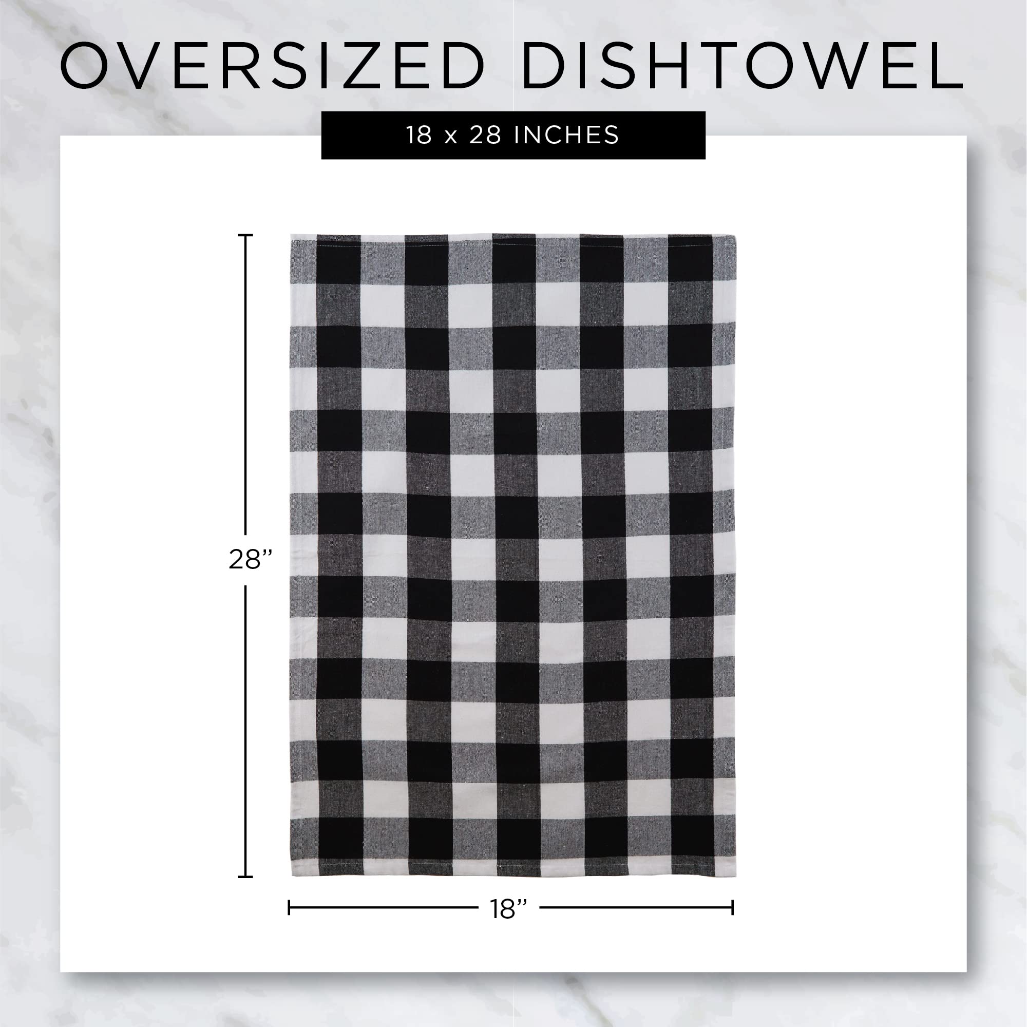 DII wash-friendly cotton towels suitable for dish drying and light dusting.