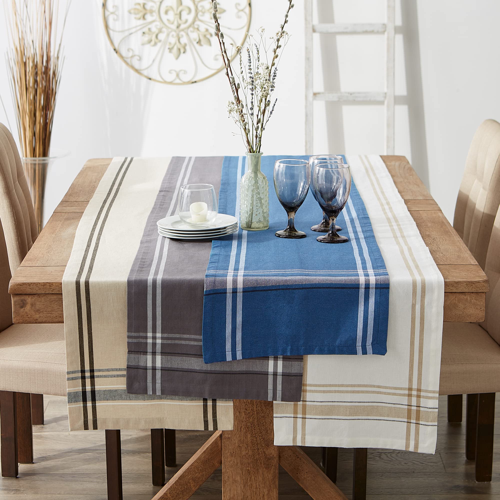Paired with other DII French Stripe items for cohesive decor.