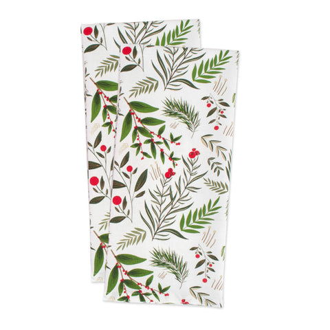 Festive DII towel design complements holiday kitchen decor