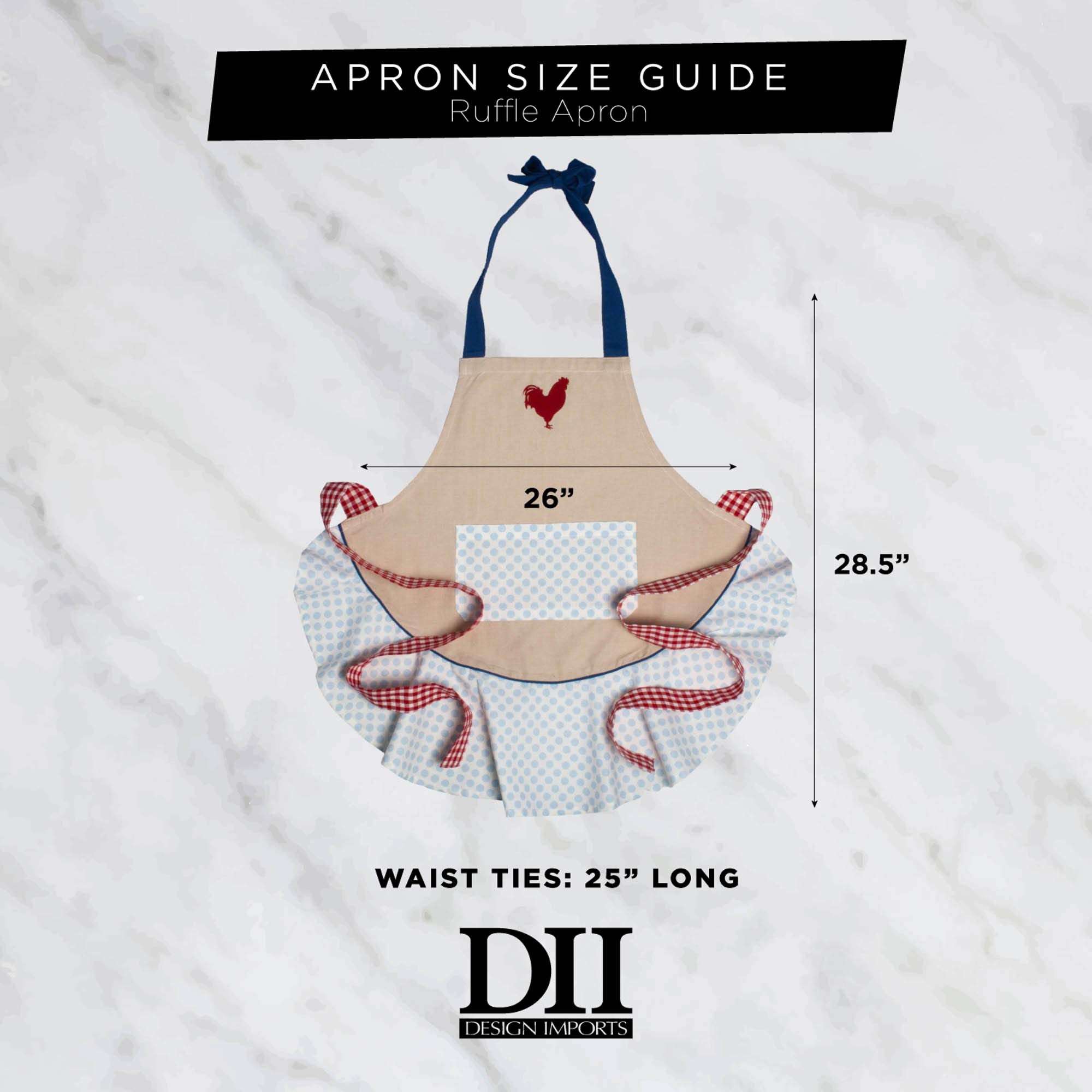 DII kitchen essentials apron collection complements towels and utensils