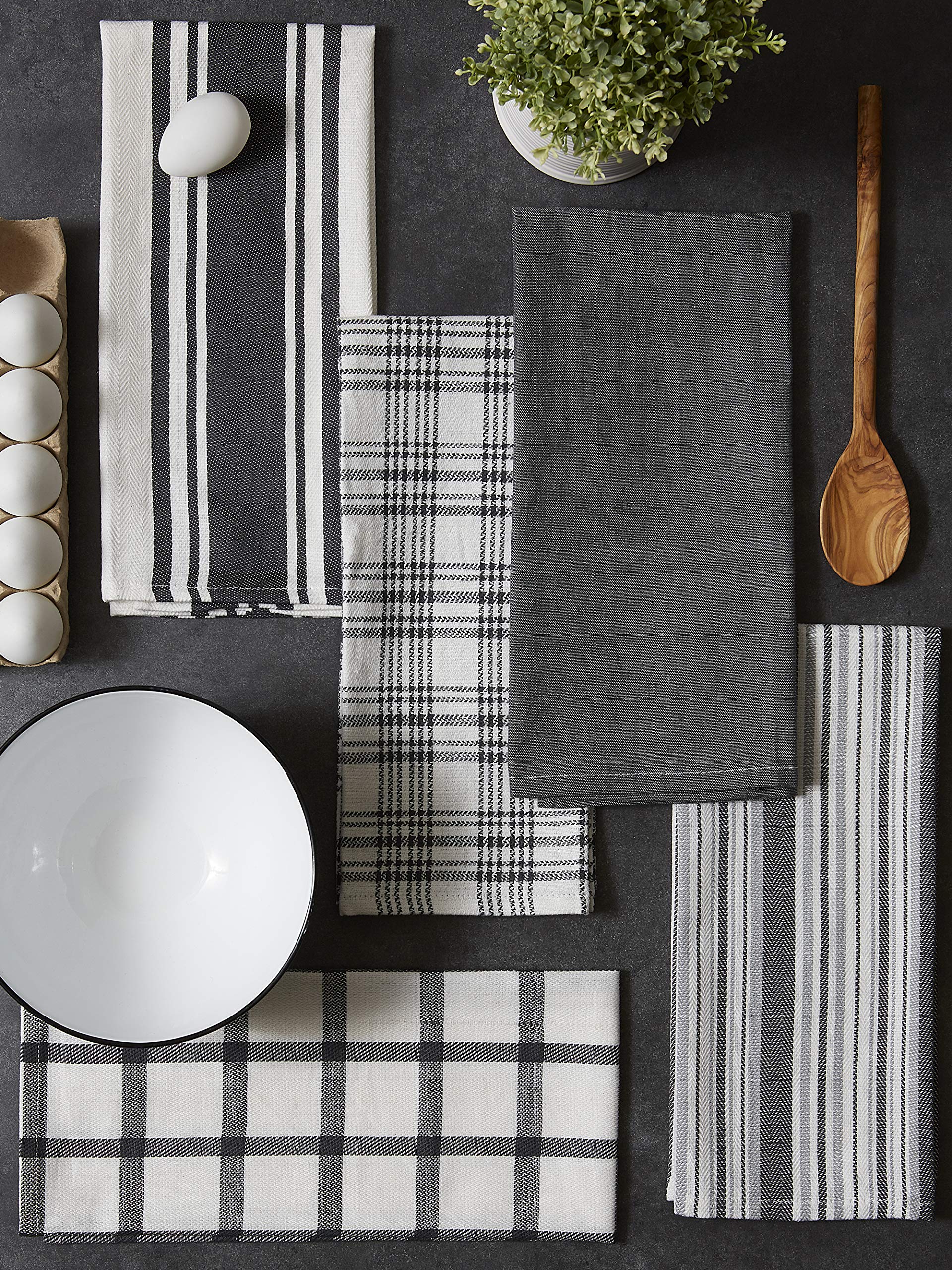 Classic gray design complements various kitchen decors.