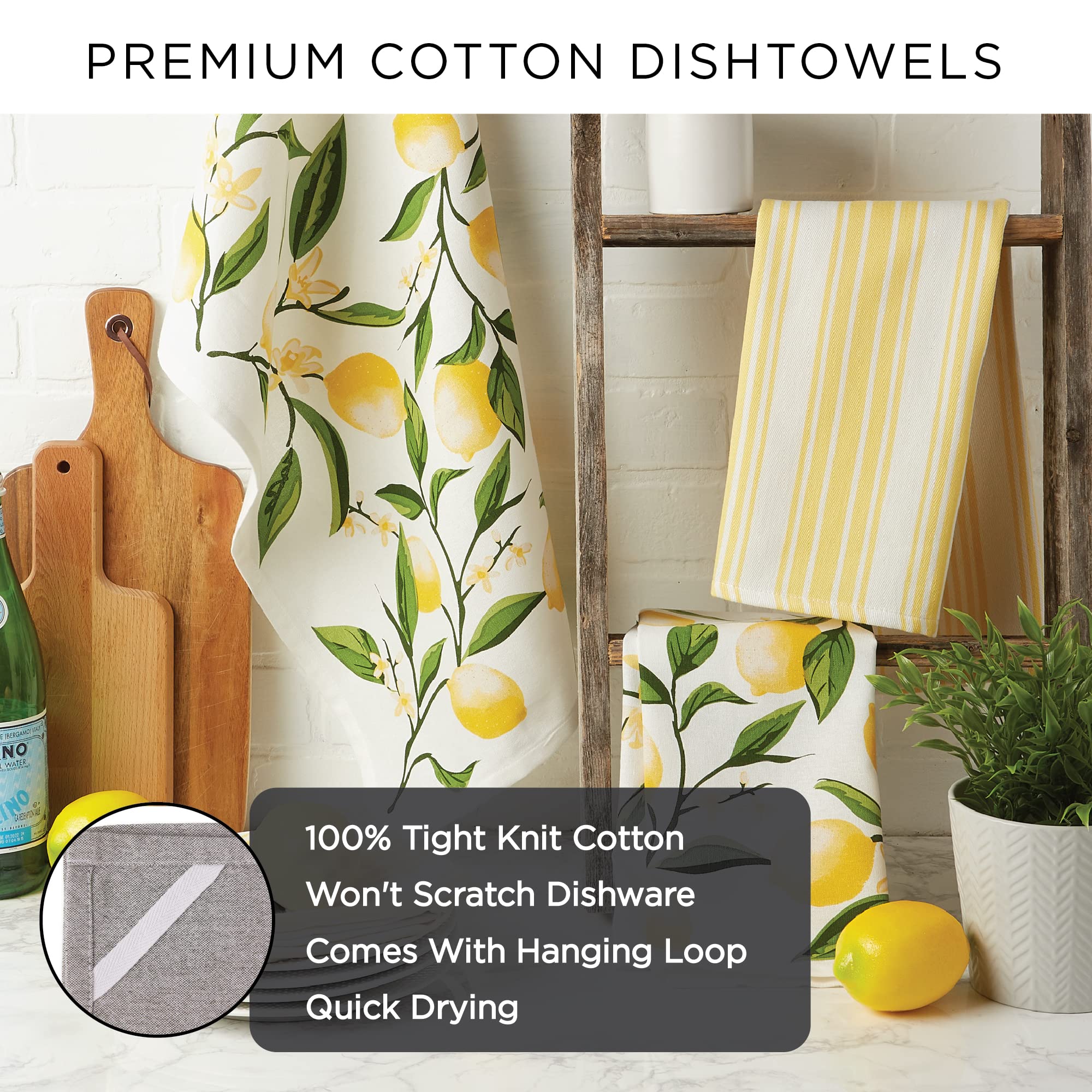 DII kitchen towels coordinate with other napkins and linens