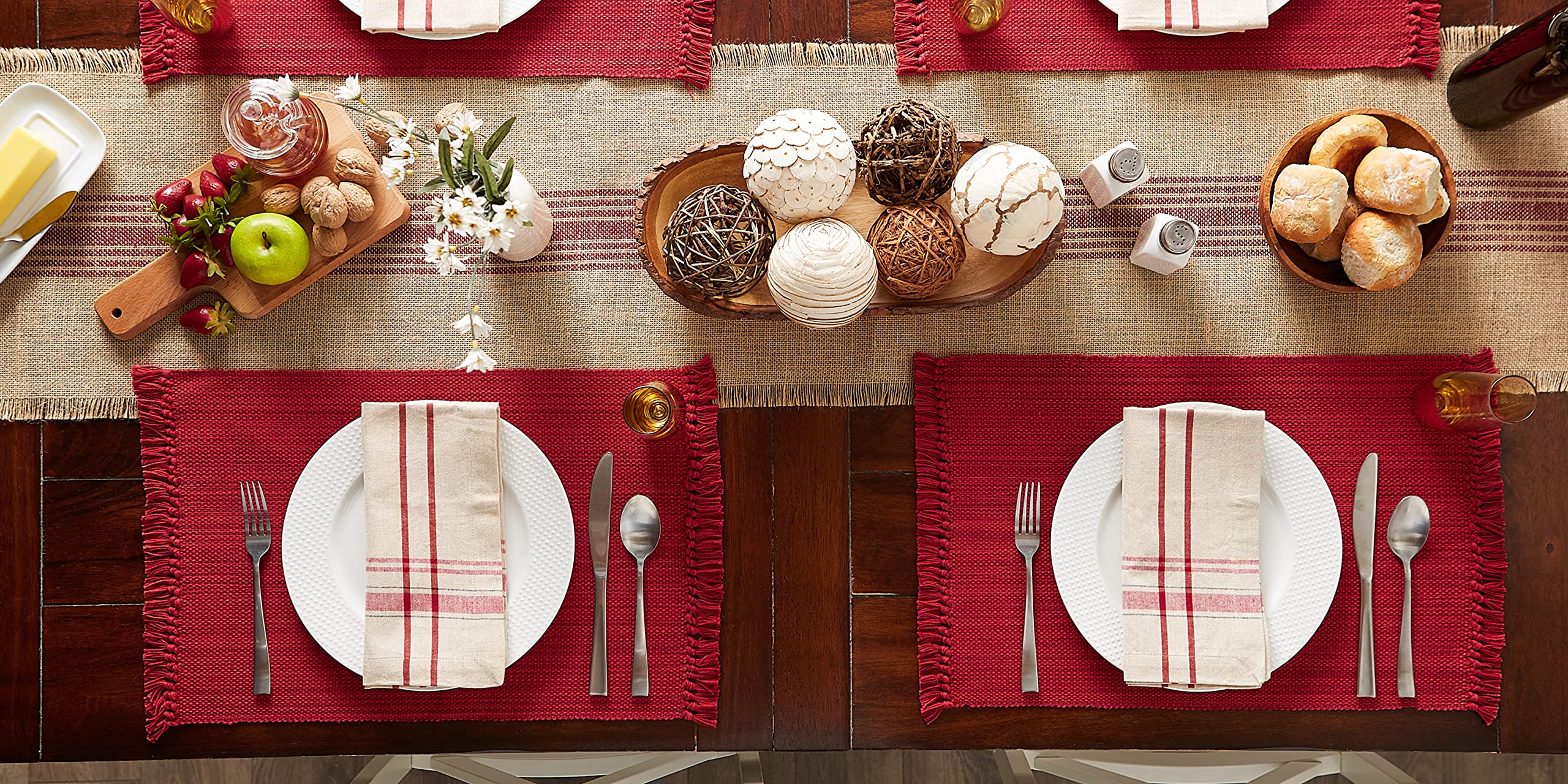 DII variegated placemat ensemble complements casual and formal meals