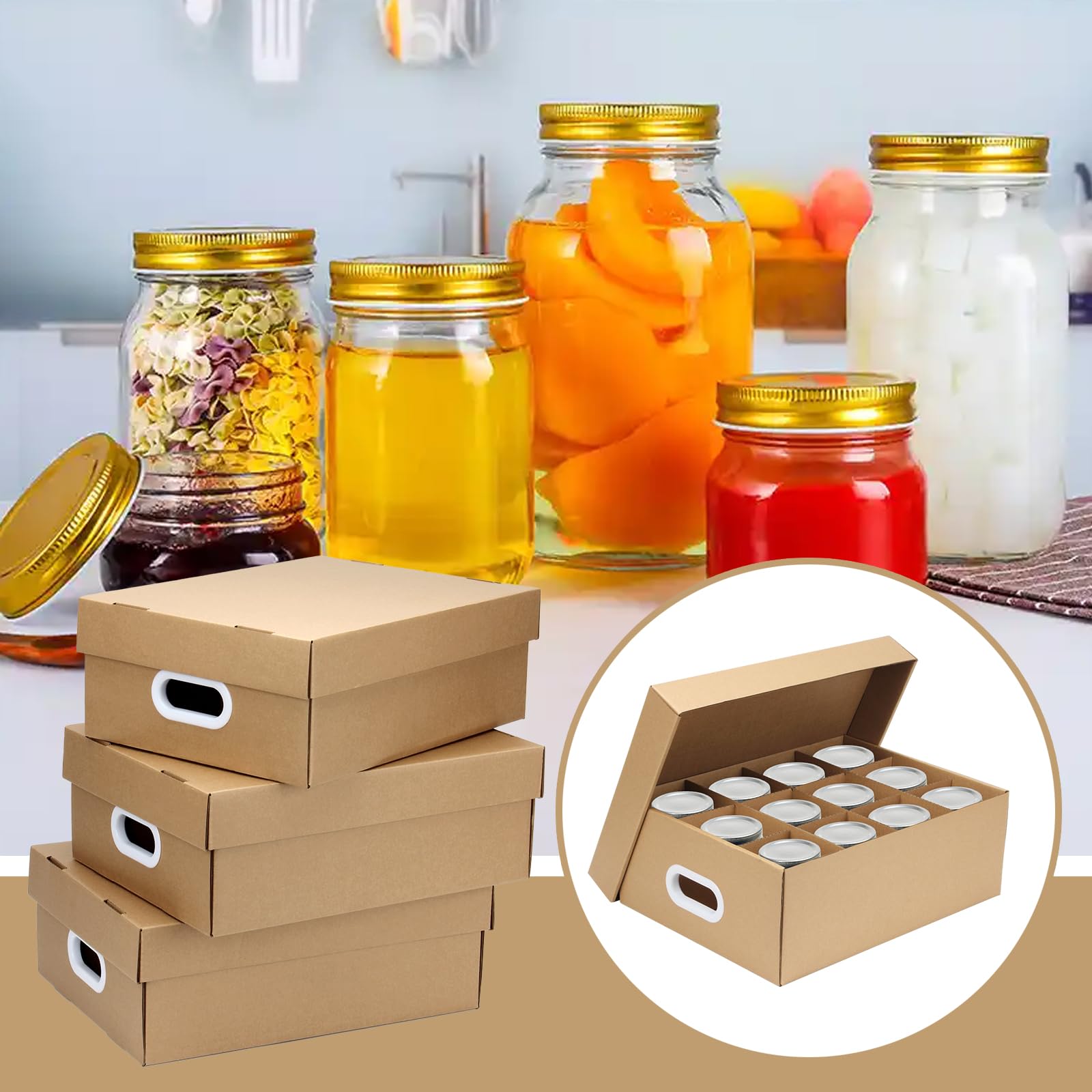 DIICCYO lightweight-cardboard-mason-jar-container for portable storage.