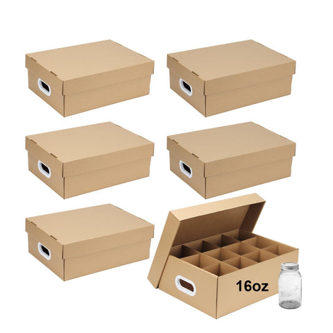 DIICCYO mason-jar-storage-box holds 16 oz jars for organized pantry storage.