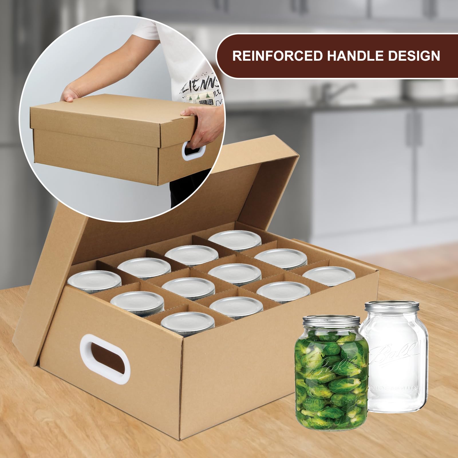 DIICCYO stackable-mason-jar-organizer with handles for easy transport.