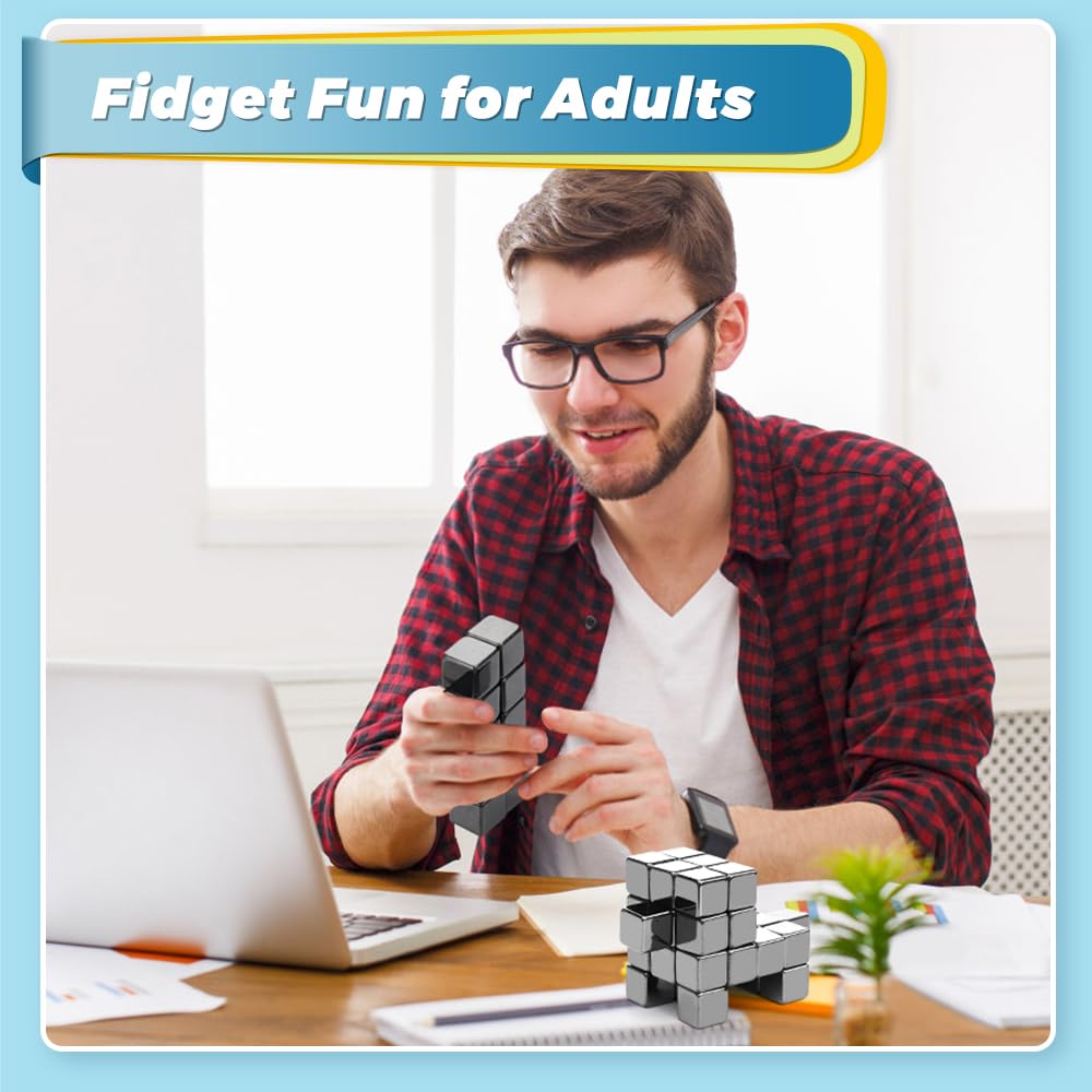 Dilabnba square magnetic stones in hand for tactile focus and productivity.