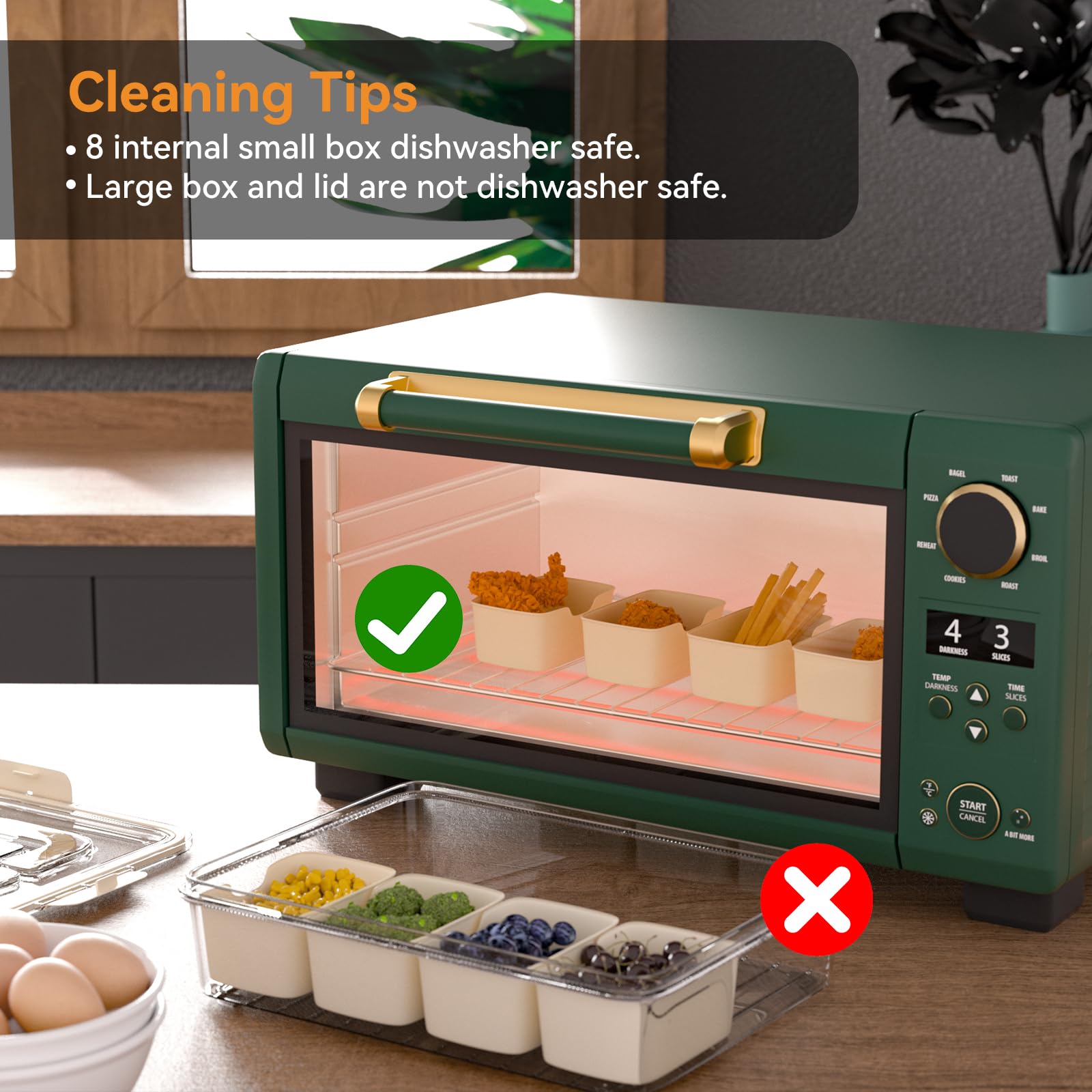 Dimber Snackle Box compartments are dishwasher safe for quick cleanup
