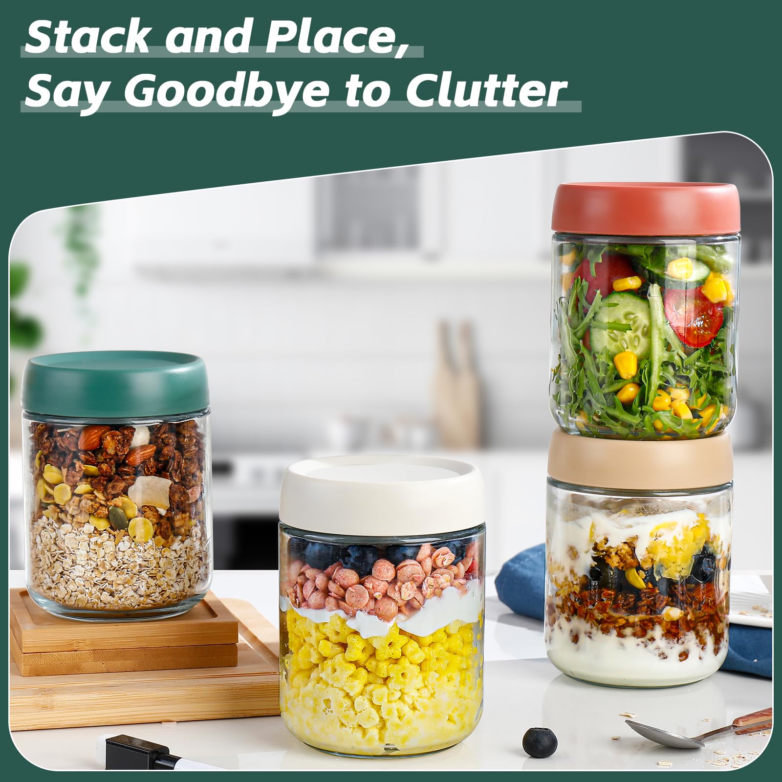 DIMBRAH clear glass shows contents at a glance for quick meal prep.
