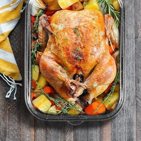 DIMESHY dishwasher-safe roasting pan for easy cleanup after big meals