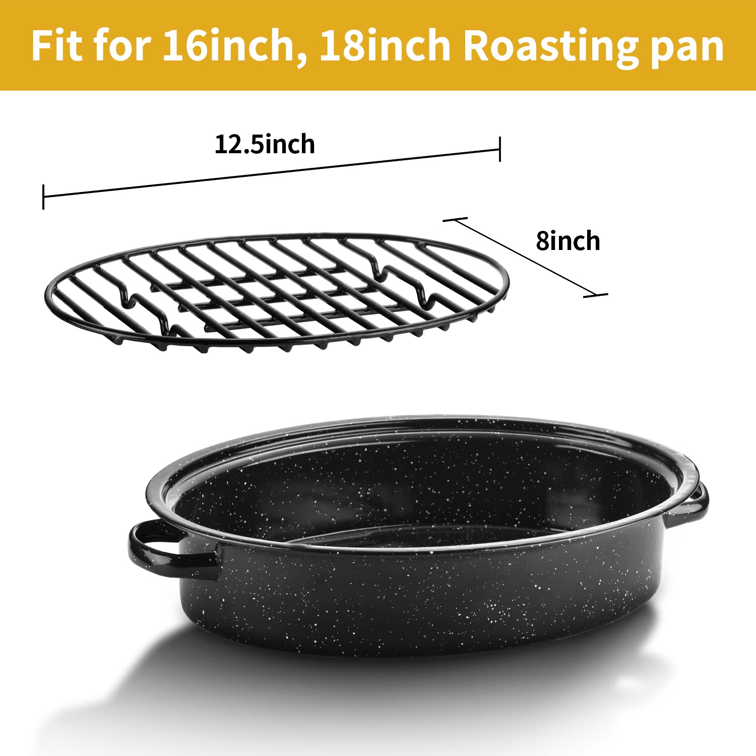 DIMESHY roasting rack is dishwasher safe for quick cleaning after cooking.