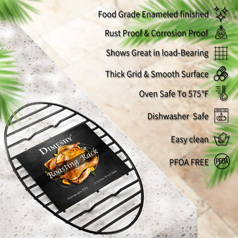 DIMESHY rack features integrated feet for stable airflow and level roasting.