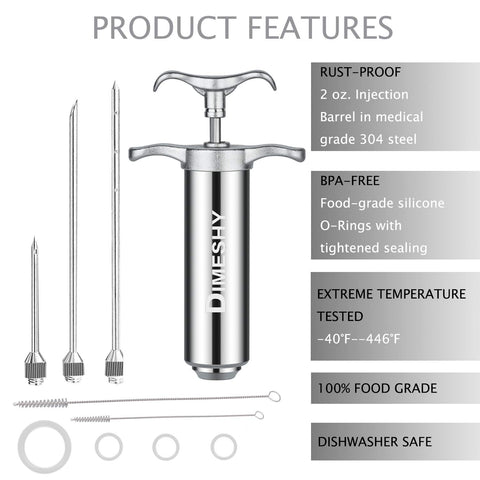 DIMESHY stainless steel handle offers secure grip during use