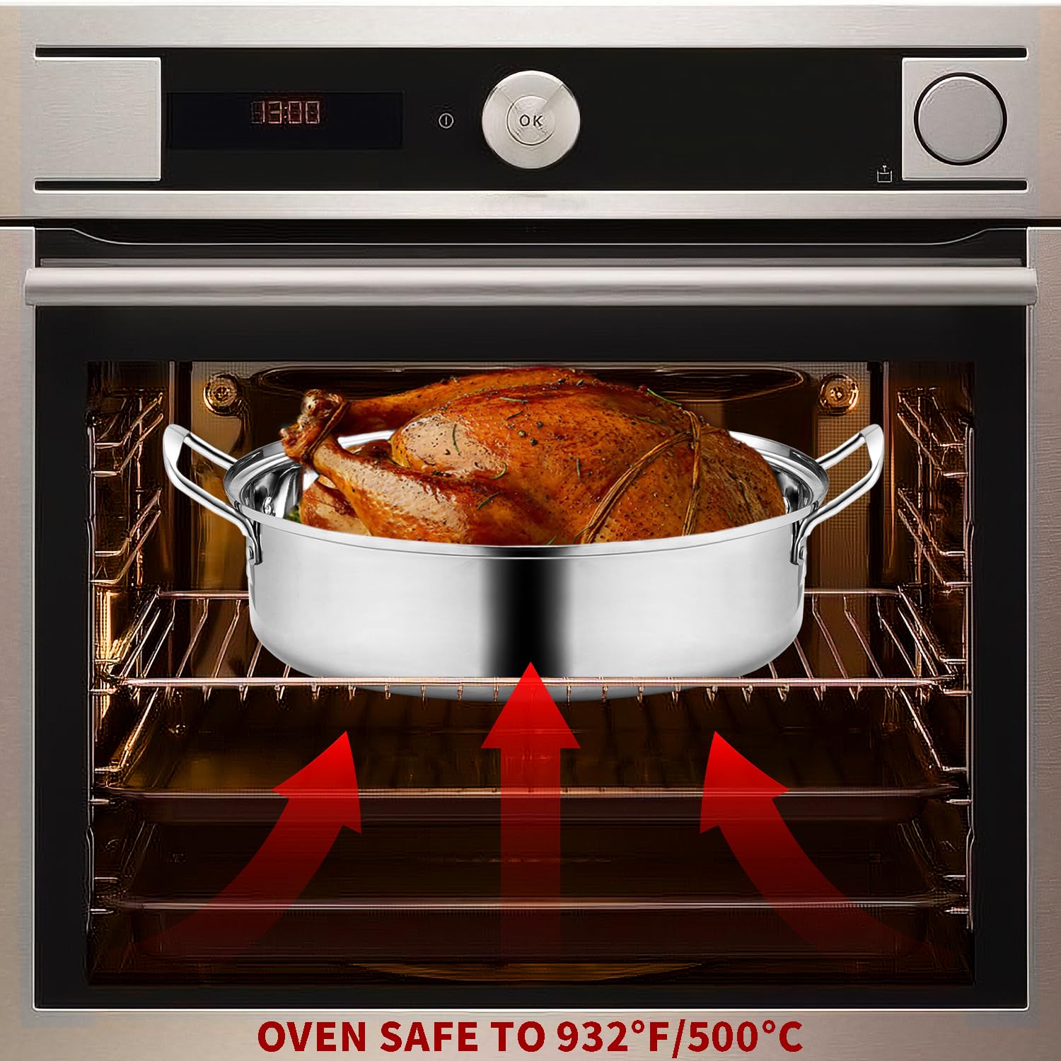 DIMESHY steaming rack with detachable handle enables easy lifting and safe handling.