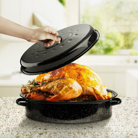 DIMESHY turkey-friendly pan fits ovens for large gatherings