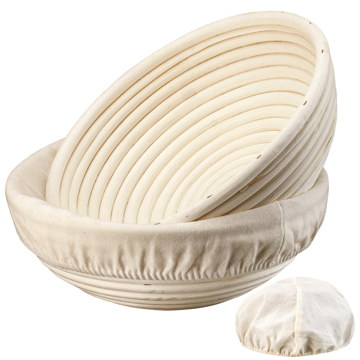 Dimpola Banneton 9-inch baskets aid even proofing for beautiful round loaves