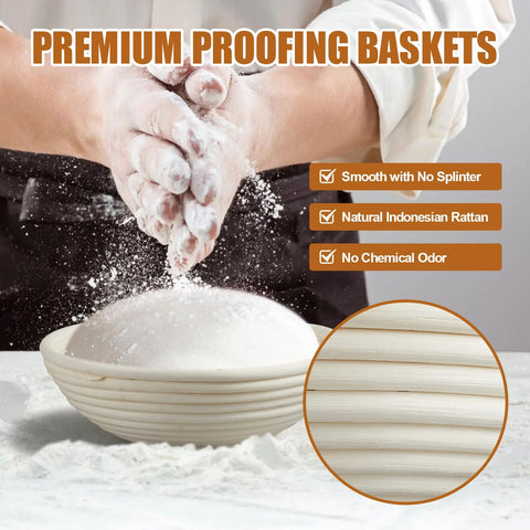 Dimpola Banneton liners enable easy release and quick cleanup during proofing