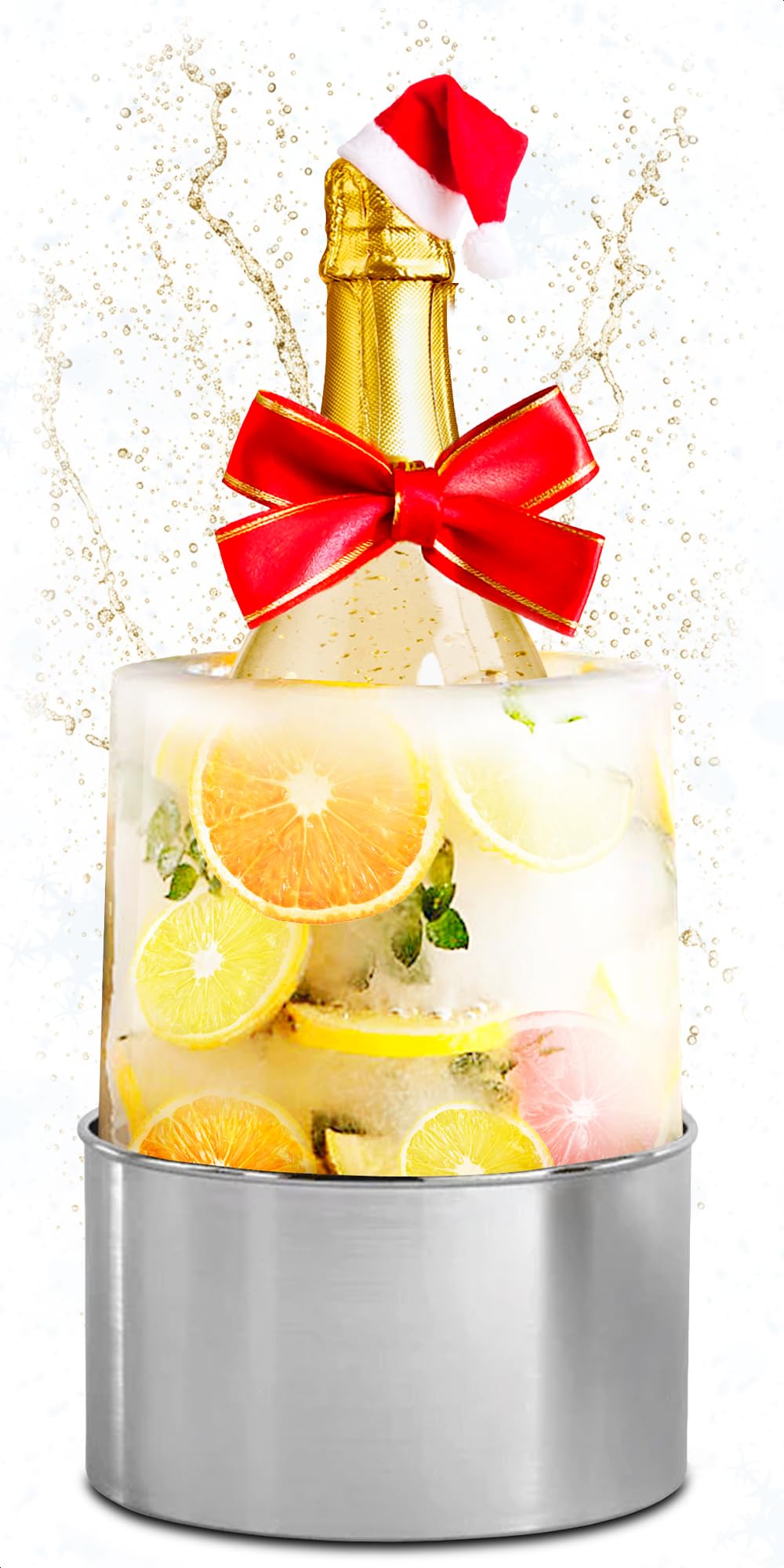 DIMROM champagne bucket ice mold for bottle chilling at festive gatherings.