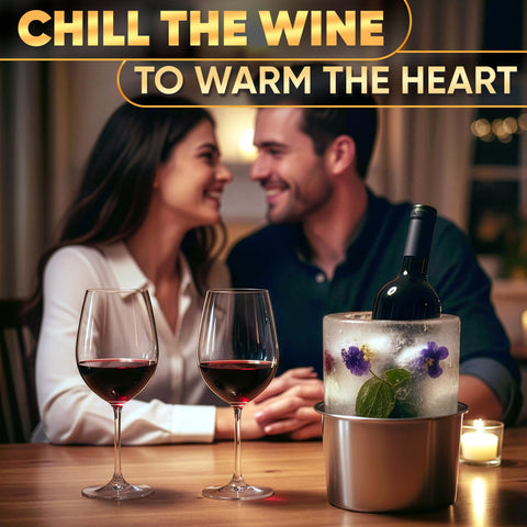 DIMROM wine chiller ice bucket on the table boosts party ambiance.