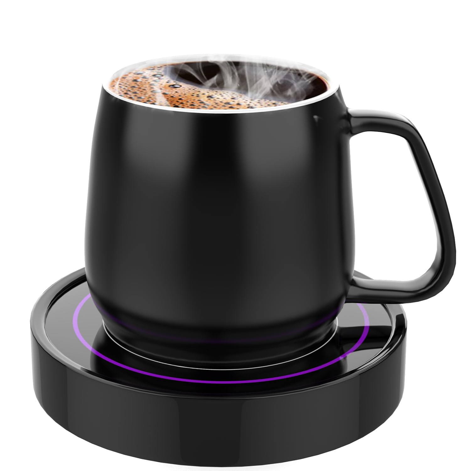 Dimux coffee warmer with mug set keeps beverages warm at the desk.