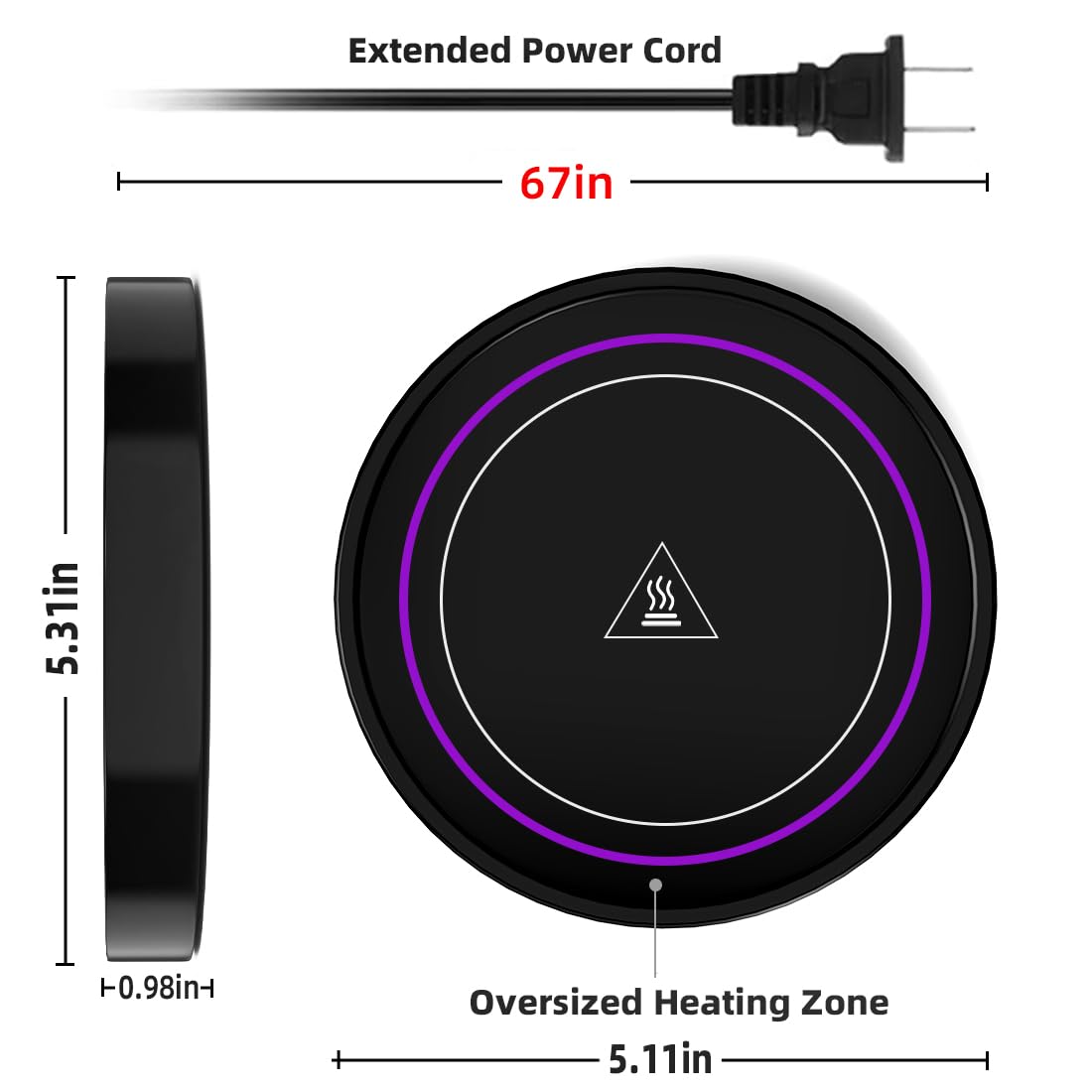 Dimux indicator light shows when the warmer is active.