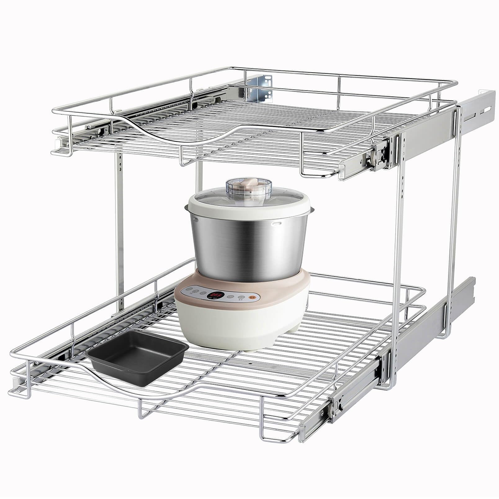 DINDON pull-out cabinet organizer front view showcases sturdy construction for kitchen storage